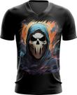 Camiseta Gola V Máscara de Fantasma Ghost 2 Camiseta Gola V Máscara de Fantasma Ghost 2