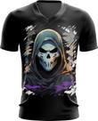 Camiseta Gola V Máscara de Fantasma Ghost 5 Camiseta Gola V Máscara de Fantasma Ghost 5