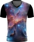Camiseta Gola V Nebulosa Supernova Estrelas Espaço 2 Camiseta Gola V Nebulosa Supernova Estrelas Espaço 2
