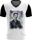 Camiseta Gola V Nikola Tesla Físico Inventor Eletrecidade 10