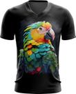 Camiseta Gola V Papagaio Brasileiro Pássaro 5