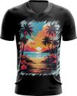 Camiseta Gola V Praia Paradisíaca Vintage 5