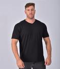 Camiseta Gola V Preta com Elastano - Tamanhos P, M, G, GG Camiseta Gola V Preta com Elastano - Tamanhos P, M, G, GG