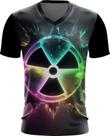 Camiseta Gola V Radiação Radioativo Radioactive Perigo 1
