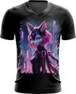 Camiseta Gola V Raposa Humanóide Vaporwave 11