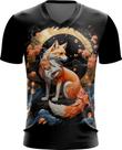 Camiseta Gola V Raposa Japonesa Kitsune Lenda 2 Camiseta Gola V Raposa Japonesa Kitsune Lenda 2