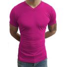 Camiseta Gola V Rasinha Manga Curta