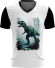Camiseta Gola V T-Rex Tiranossauro Dinossauro Jurássico 1