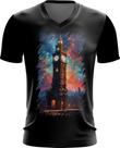 Camiseta Gola V Torre do Relógio Van Gogh 3