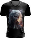 Camiseta Gola V Vampira Sangue Noturna Morcego Lenda 1
