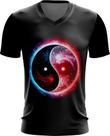 Camiseta Gola V Yin Yang Simbolo Taoísmo Dualidade 7 Camiseta Gola V Yin Yang Simbolo Taoísmo Dualidade 7