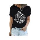 Camiseta Good Moms Say Bad Words 2024, Casual, Confortável, Gola Redonda, Com Estampa De Letras,