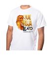 Camiseta Gospel Leão Que Ruja Estampa Cristã Premium Unissex 100 Poliéster Versículo Bíblico