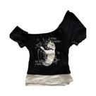 Camiseta Gótica Estilo Y2K Com Mangas Curtas, Calças De Moda Harajuku, Roupas Femininas