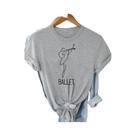 Camiseta Gráfica Elegante Para Mulheres Com Design De Figura Dançante, Manga Curta E Gola Redonda Camiseta Gráfica Elegante Para Mulheres Com Design De Figura Dançante, Manga Curta E Gola Redonda