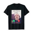 Camiseta Gráfica Engraçada Para Amantes De Porcos: John Pork Está Chamando - Camiseta De Manga Curta