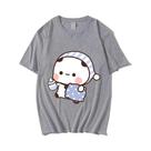 Camiseta Gráfica Feminina Fofa BuBu Panda DuDu Bear Para Casal, Blusa De Manga Comprida Para Dormir Camiseta Gráfica Feminina Fofa BuBu Panda DuDu Bear Para Casal, Blusa De Manga Comprida Para Dormir