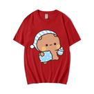 Camiseta Gráfica Feminina Fofa BuBu Panda DuDu Bear Para Casal, Blusa De Manga Comprida Para Dormir Camiseta Gráfica Feminina Fofa BuBu Panda DuDu Bear Para Casal, Blusa De Manga Comprida Para Dormir