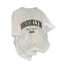 Camiseta Gráfica Feminina Y2K Brooklyn Nova York 1898, Camiseta Casual De Manga Curta De Alta