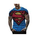 Camiseta Gráfica Marvel Superman Masculina, Estilo Casual De Verão, Manga Curta