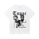 Camiseta Gráfica Masculina Tupac 2Pac, Moda Hip Hop Streetwear, Algodão, Manga Curta Camiseta Gráfica Masculina Tupac 2Pac, Moda Hip Hop Streetwear, Algodão, Manga Curta