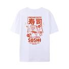 Camiseta Gráfica Retro Oversized Para Mulheres Com Estampa De Sushi, Camiseta Engraçada De Comida