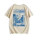 Camiseta Gráfica Vintage Unissex Y2K Harajuku De Verão Com Estampa Do Horizonte De Tóquio E