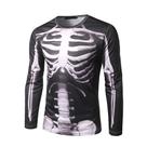 Camiseta GRATJCIN com estampa 3D Skeleton de manga comprida unissex