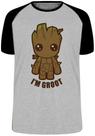 Camiseta Groot Bebê Blusa Plus Size extra grande adulto ou infantil
