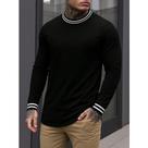 Camiseta guarnição listrada /camiseta basica/camiseta masculina/camiseta 100% algodão