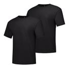 Camiseta Hanes Beefy de manga curta para homens, preta, tamanho L/Altura, pacote com 2 unidades