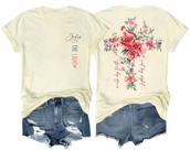 Camiseta HDDXYF Christian Jesus Loves You para mulheres Camiseta HDDXYF Christian Jesus Loves You para mulheres