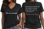 Camiseta HDDXYF You are Enough Mental Health Awareness preta Camiseta HDDXYF You are Enough Mental Health Awareness preta