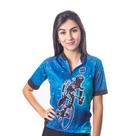 Camiseta Headt Ciclismo Feminina Azul