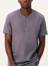 Camiseta Henley Manga Curta Hering 4FXQ Masculina Com Botões Malha Sarjada T. P/XXG