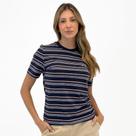 Camiseta Hering T-Shirt Listrada Manga Curta Feminina