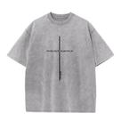 Camiseta Hiehiety Boys Christian Jesus God Bible Verse cinza 13-14Y