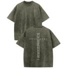 Camiseta Hiehiety Christian Cross para homens de algodão com lavagem ácida