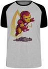 Camiseta Homem Ferro Blusa Plus Size extra grande adulto ou infantil