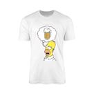 Camiseta Homer pensando em beber Masculina Casual