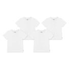 Camiseta HUGGIES 4 Unidades Básica Blanca de Algodón Orgánico