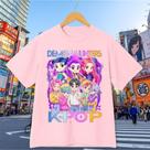 Camiseta Huntrix KPOP Unissex Estilo Coreano Tendência Moda Infanto Juvenil Adulto Tal Mãe Tal Fil