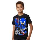 Camiseta Infantil 100% Algodão Personalizada Sonic Manga Curta Meninos e Meninas Juvenil