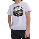 Camiseta Infantil Acampamento fogueira