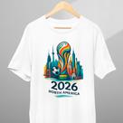 Camiseta Infantil Adulto Copa do Mundo 2026 North America USA CANADA MEXICO 100% Algodão Premium