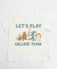Camiseta Infantil Animais MR Tam 1 a 3 Off White-99017