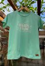 Camiseta infantil aprecie verde