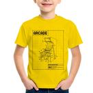 Camiseta Infantil Arcade Fliperama Projeto - Foca na Moda