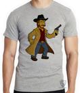 Camiseta infantil até o Plus size chuck norris simpsons