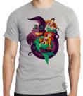 Camiseta infantil até o Plus size pequena sereia